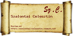 Szalontai Celesztin névjegykártya
